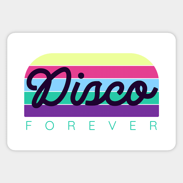 DISCO  - Forever (yellow/pink/blue) Sticker by DISCOTHREADZ 